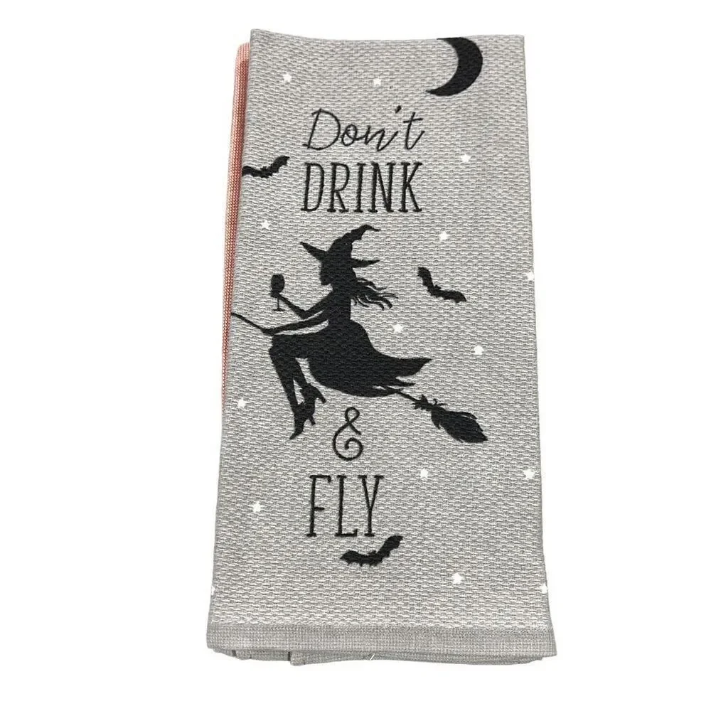 NWOT Sweet Street Don’t Drink and Fly hand towel set of 3